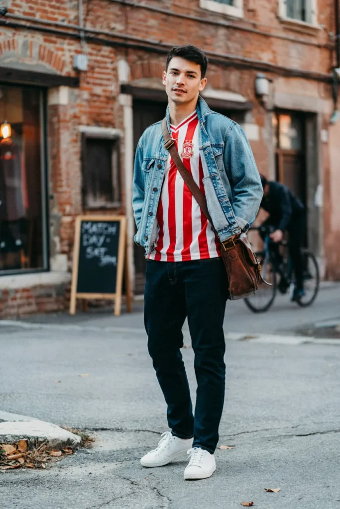 Jersey With Denim Jacket