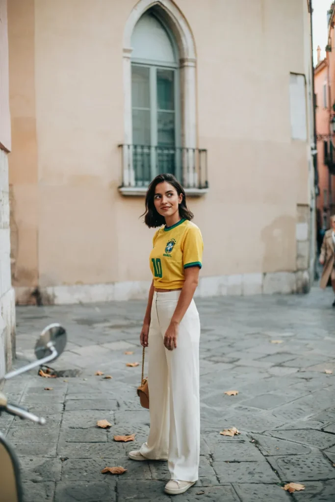Jersey With Wide Leg Pants