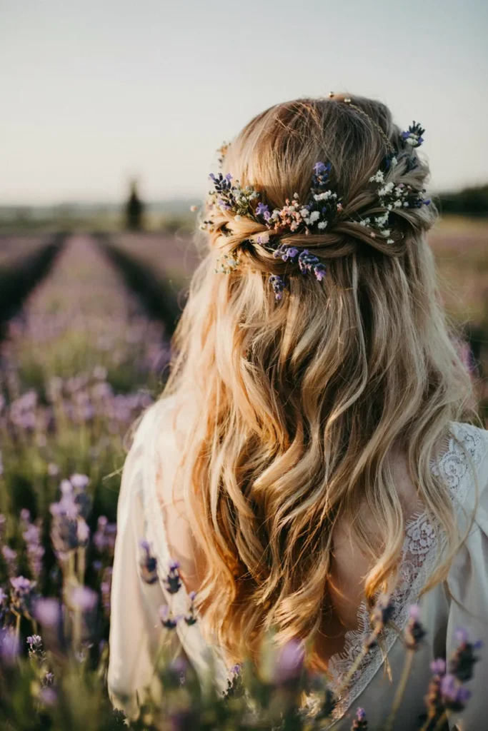 Lavender Floral Waves