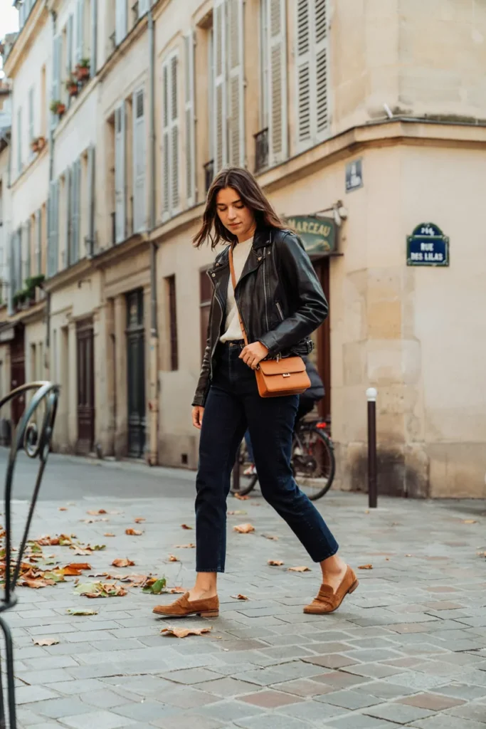 Leather Jacket Loafers