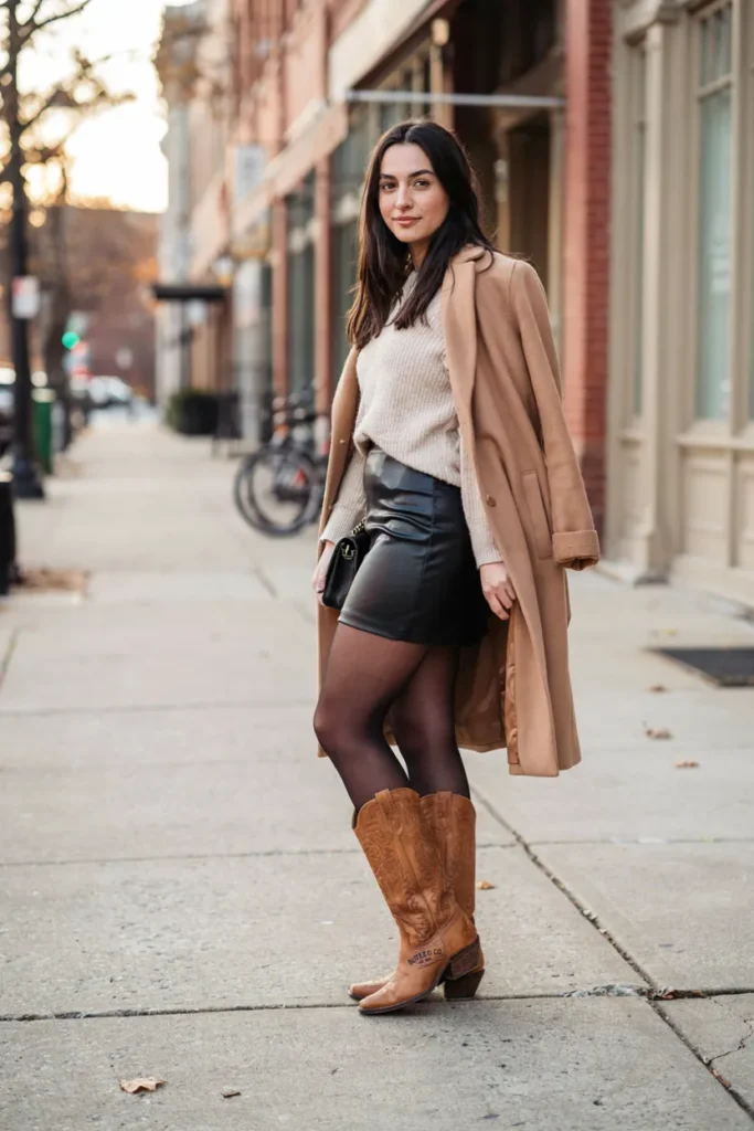 Leather Skirt Outfit