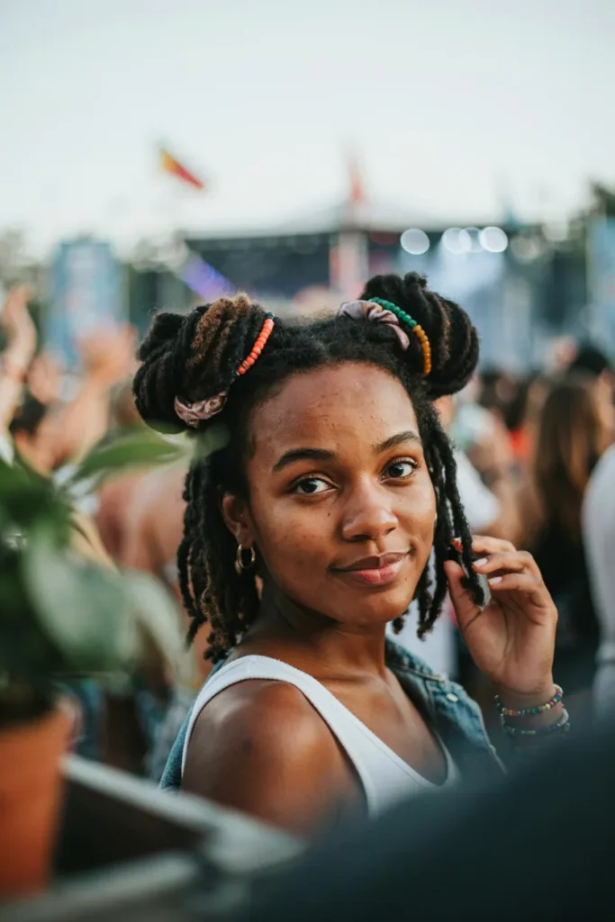 Loc Space Buns