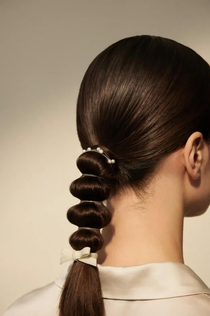 Low Bubble Ponytail