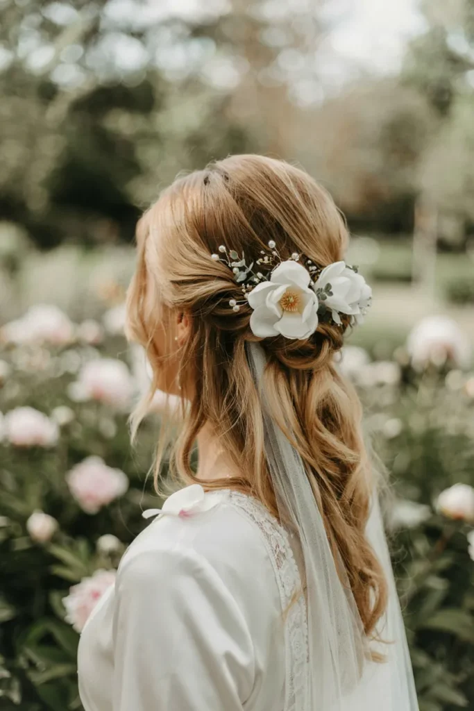 Magnolia Half Up Style
