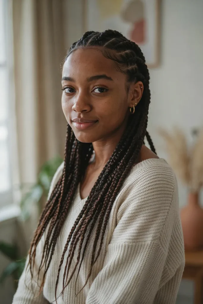 Medium Knotless Braids