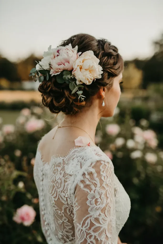 Peony Floral Updo