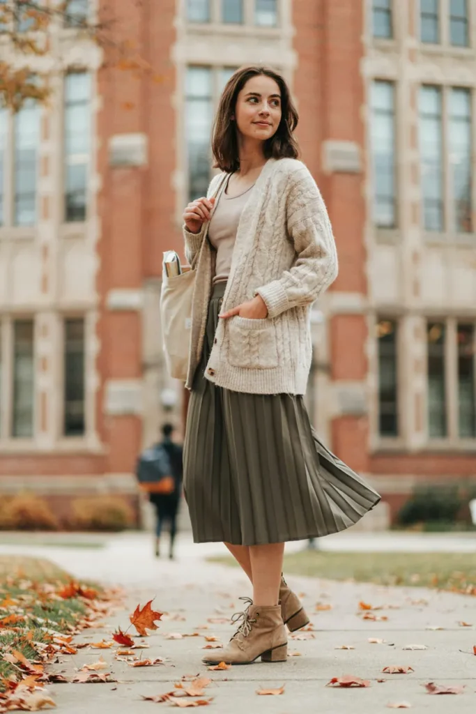 Pleated Skirt Combo