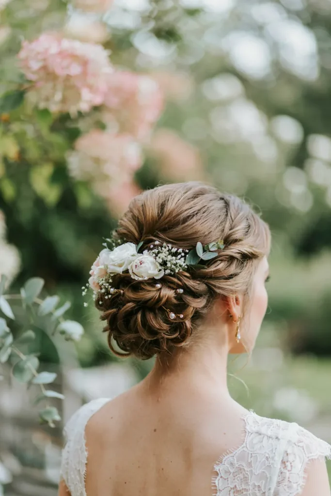 Romantic Floral Updo