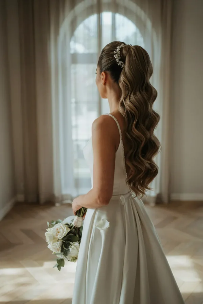 Sculpted Bridal Ponytail