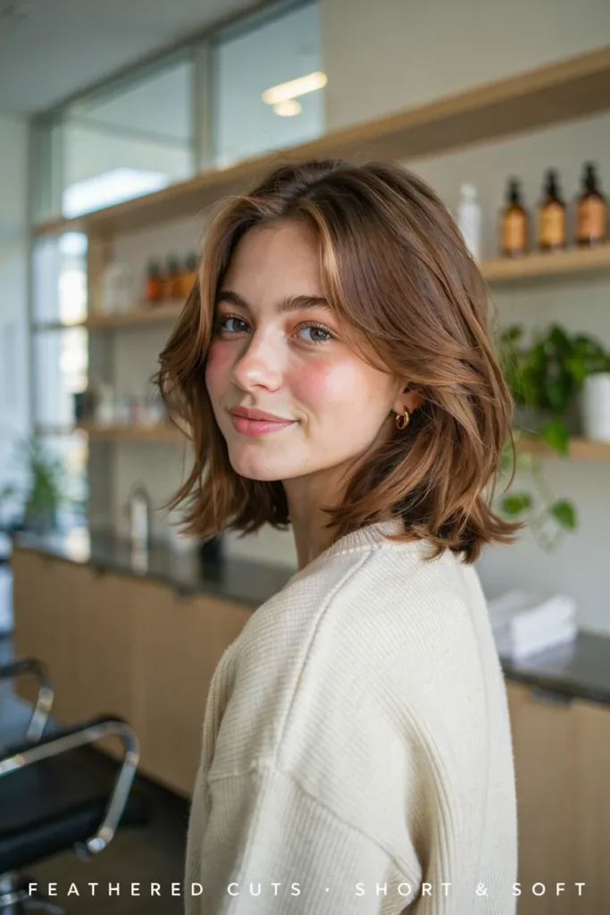 Short Feathered Cut