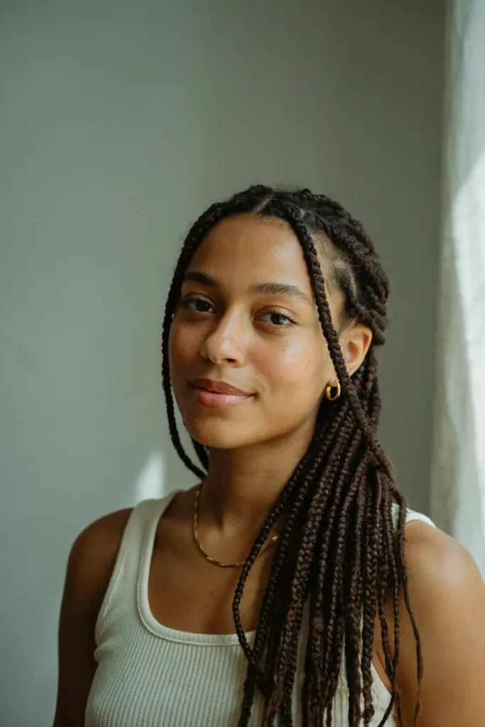 Side Part Braids
