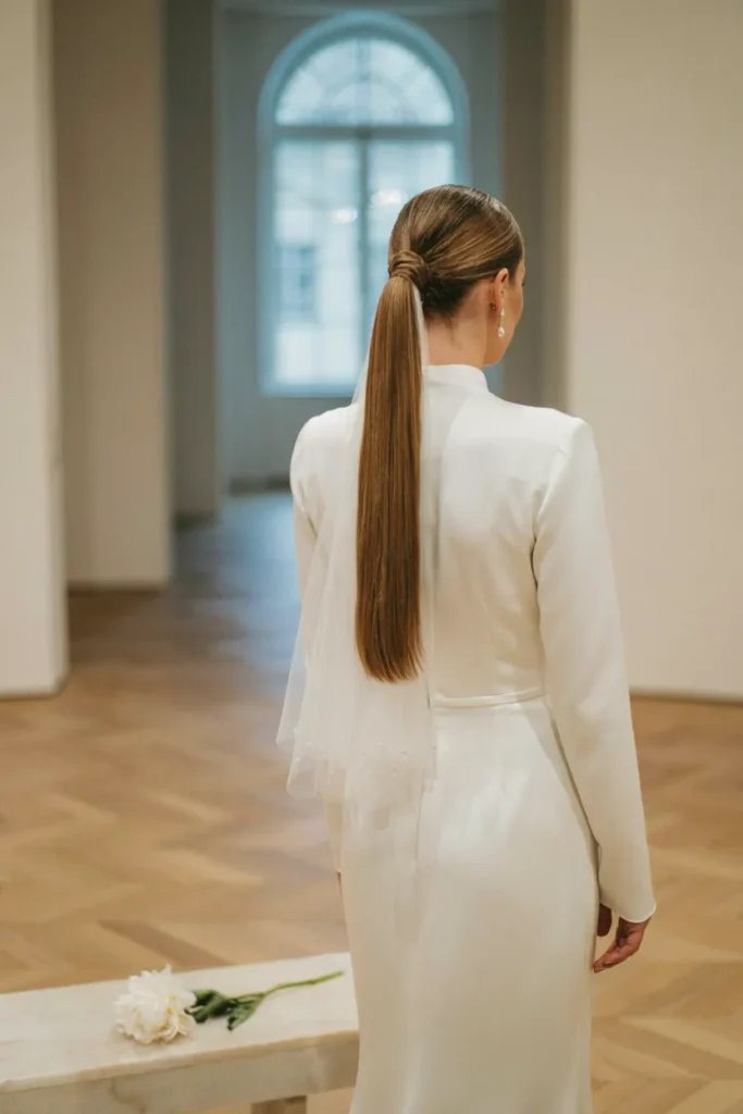 Sleek Bridal Ponytail