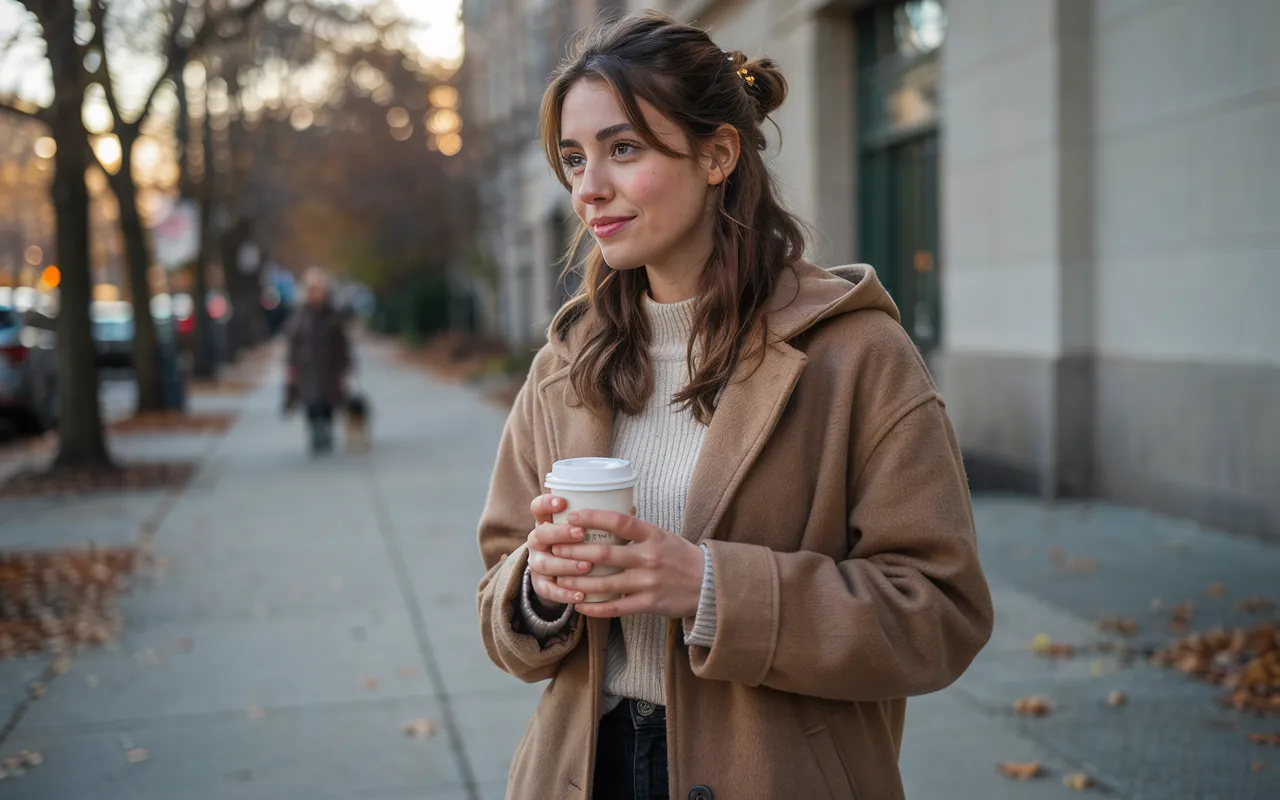 Soft Wavy Bun Look