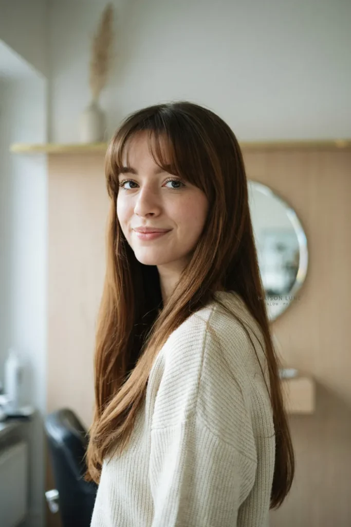 Straight Hair With Face Frame