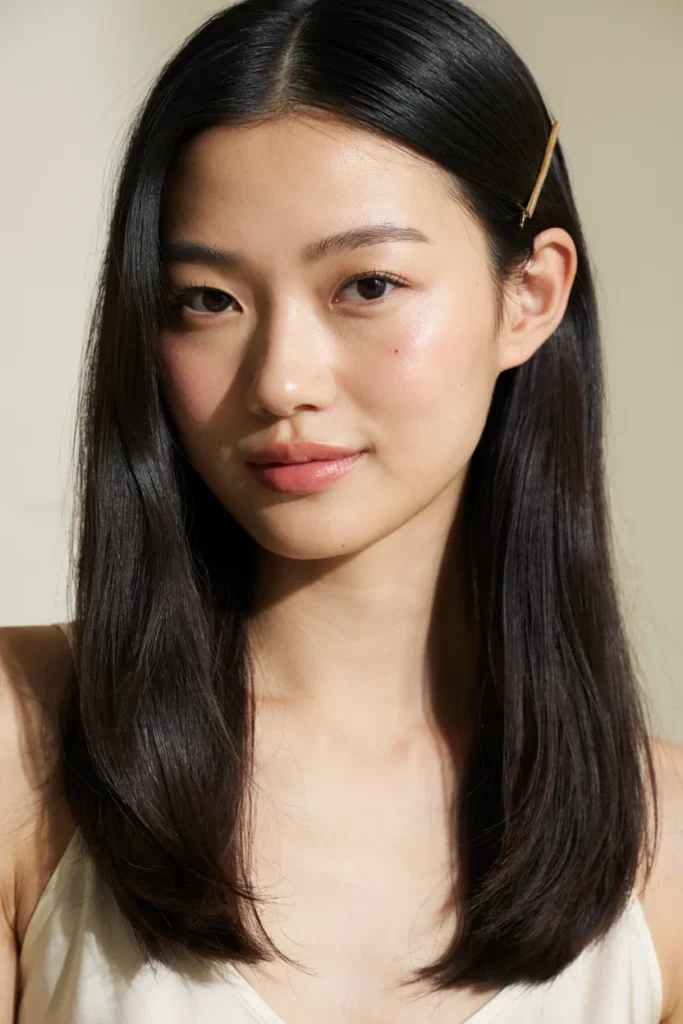 Straight Hair With Minimal Accessories