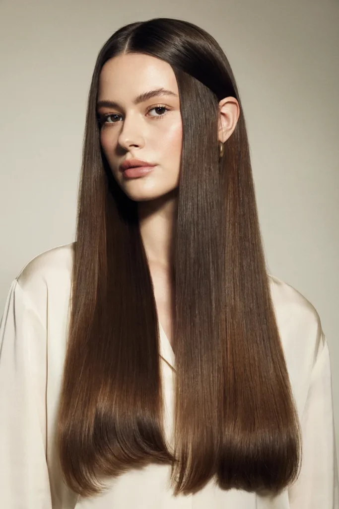 Straight Hair With Sleek Ends