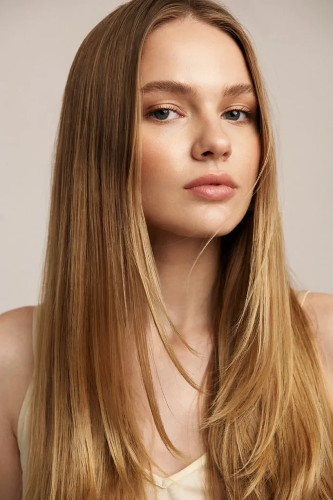 Straight Hair With Subtle Highlights