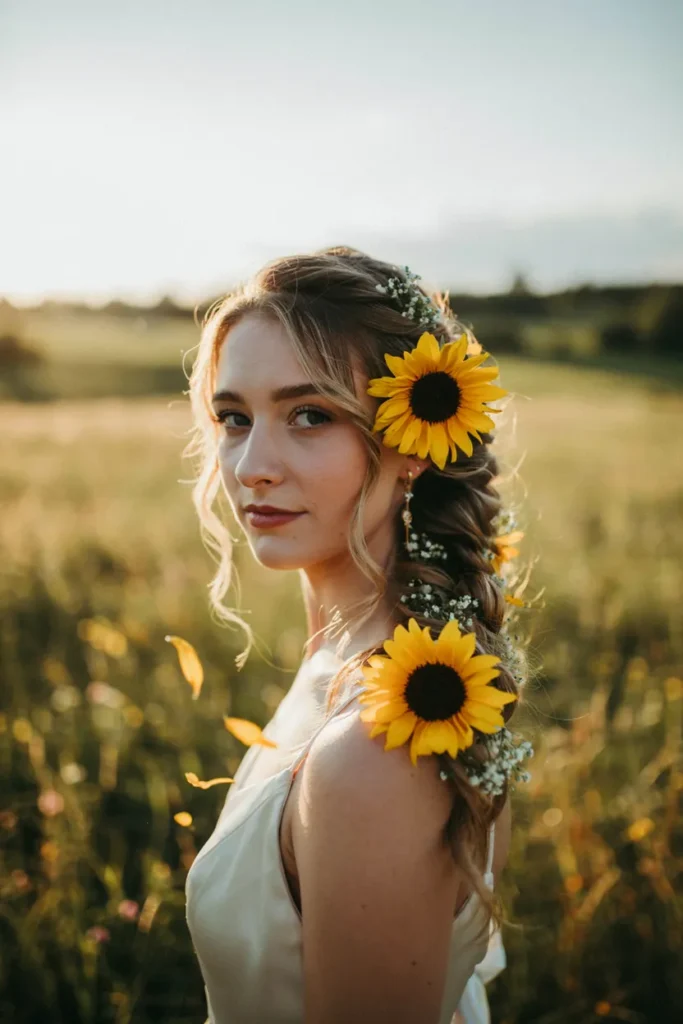 Sunflower Bridal Braid