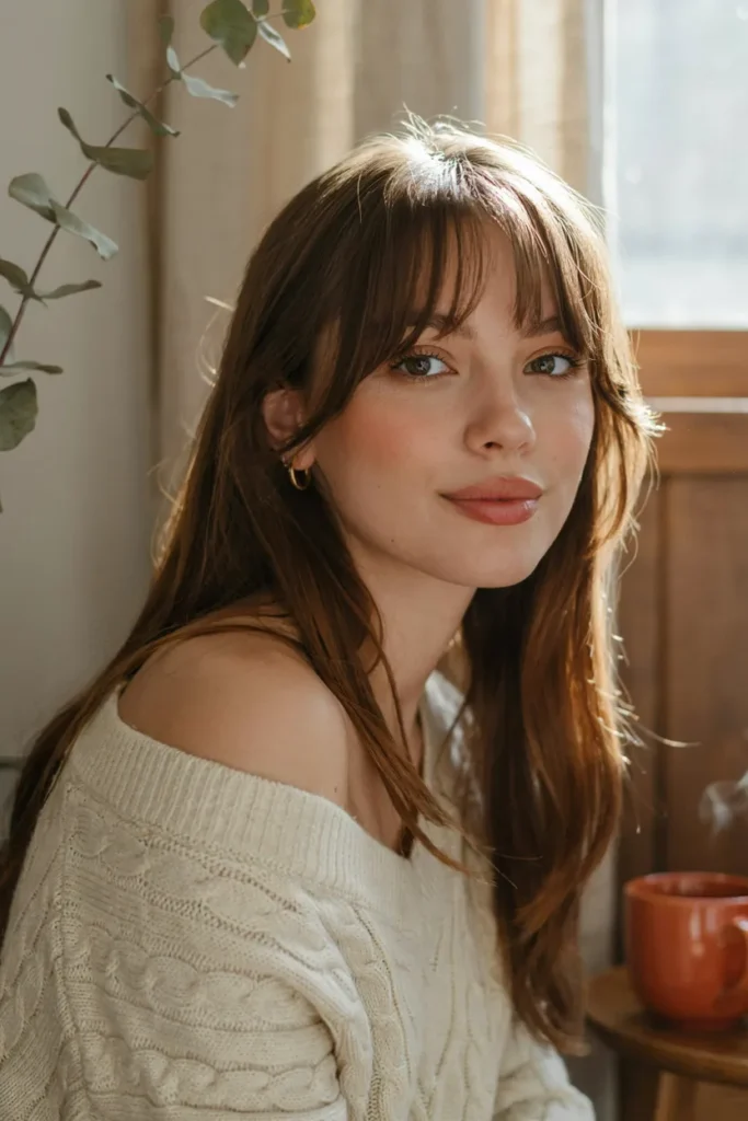 Textured Curtain Bangs