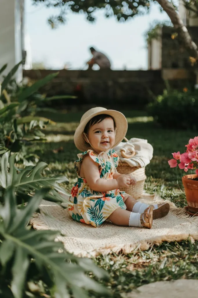 Tropical Print Dress