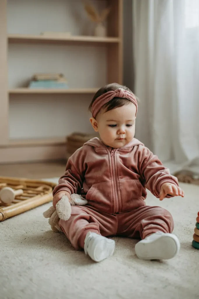 Velour Tracksuit Set