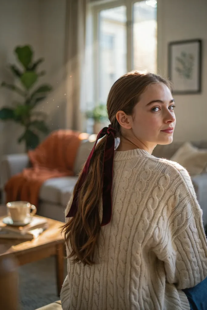 Velvet Ribbon Ponytail