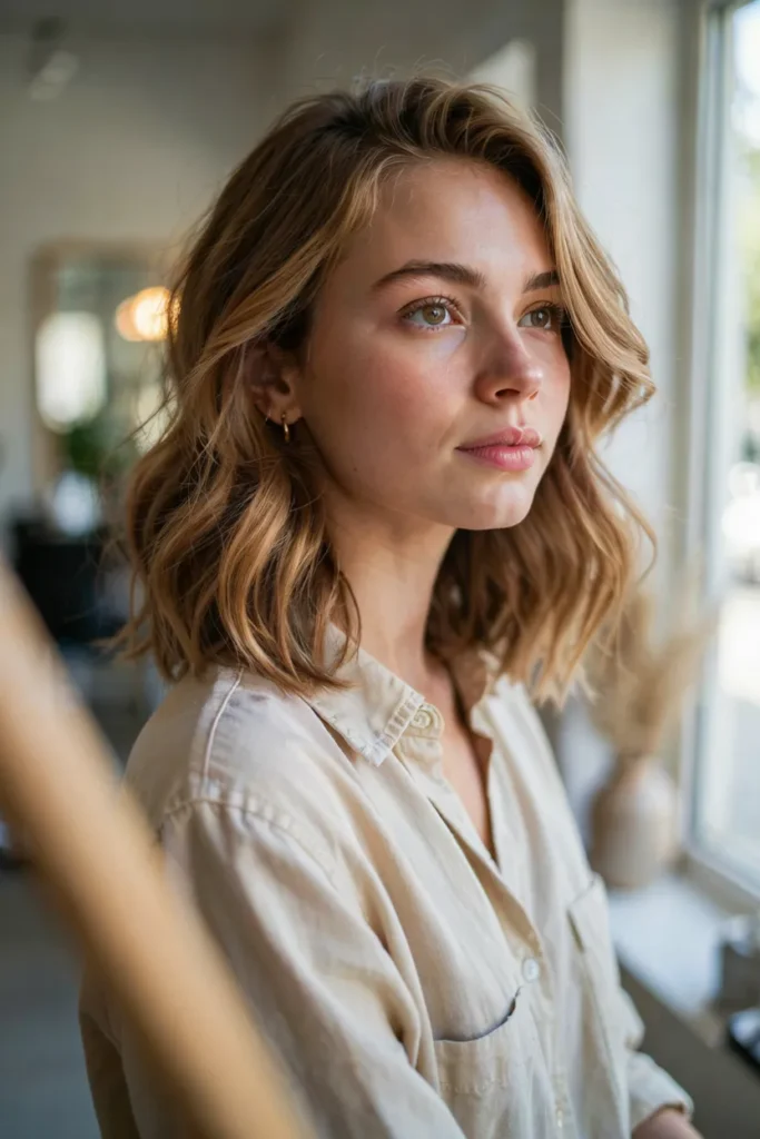 Wavy Jawline Bob