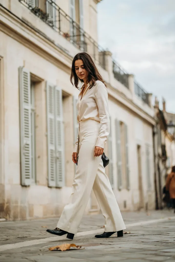 Wide Leg Pants Loafers