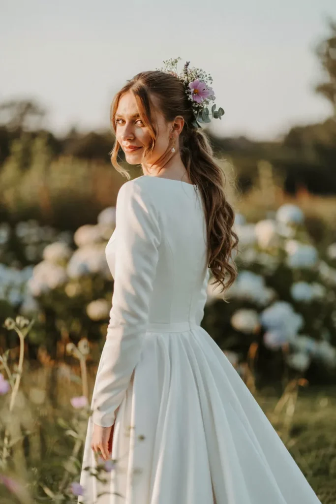 Wildflower Bridal Ponytail