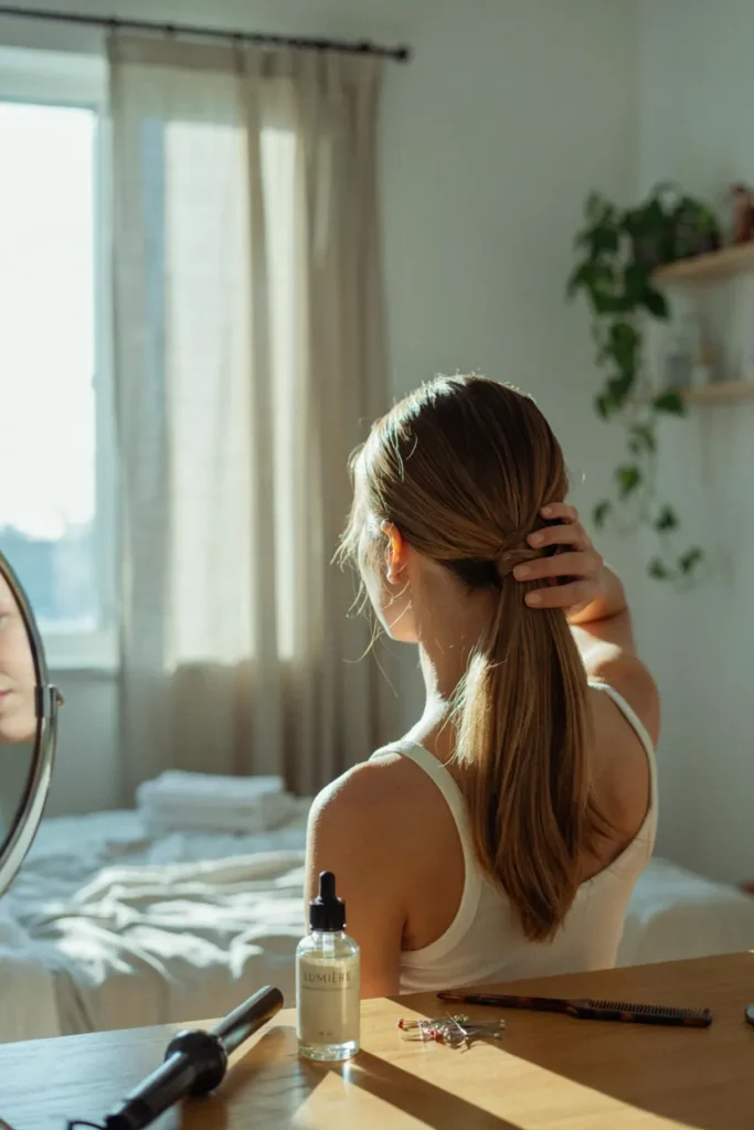 Wispy Bangs With Ponytail