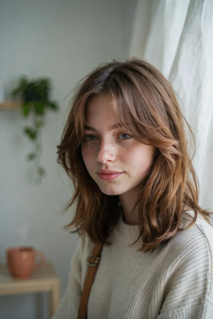 Wispy Bangs With Shag Cut