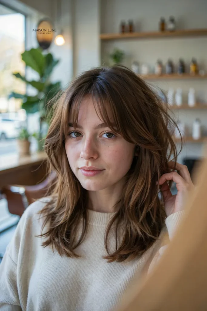 Wispy Bangs With Wolf Cut