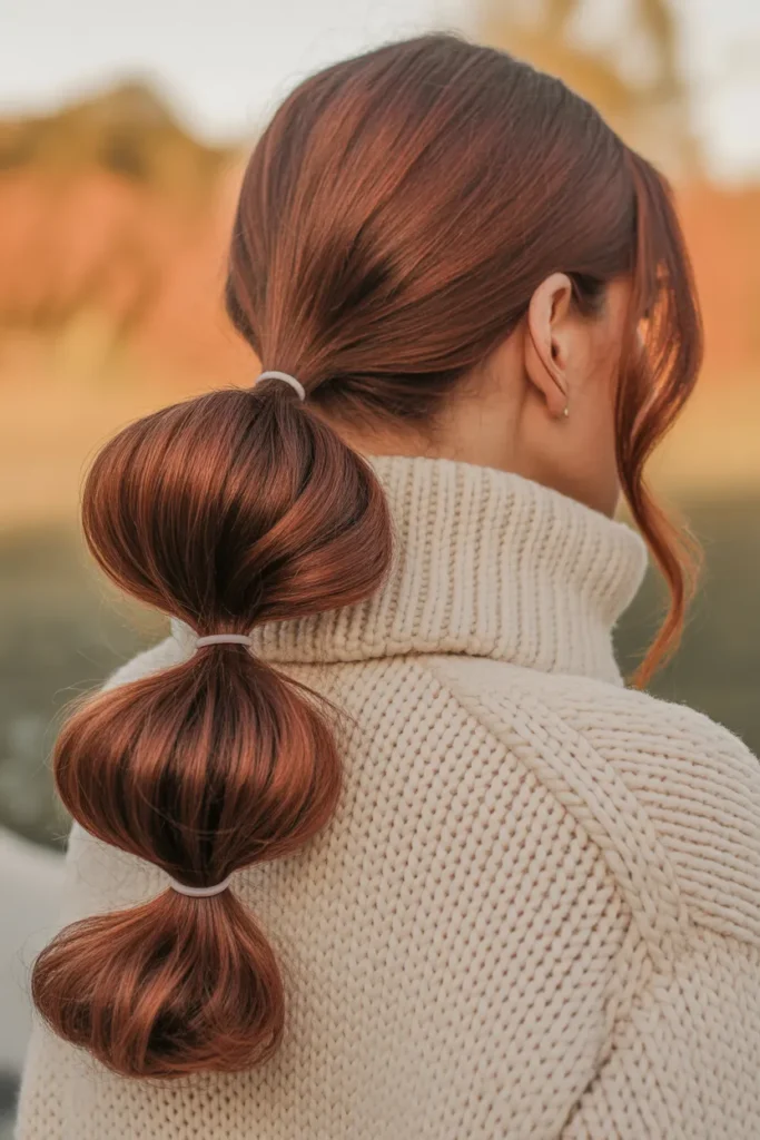 Bubble Low Ponytail
