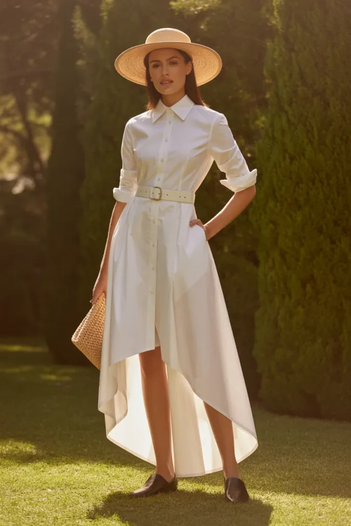 Chic High Low Shirt Dress