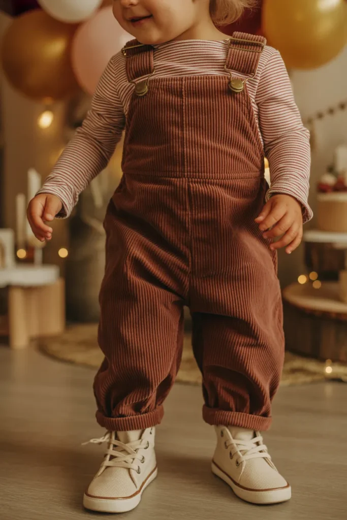 Chic Overalls and Stripes Combo
