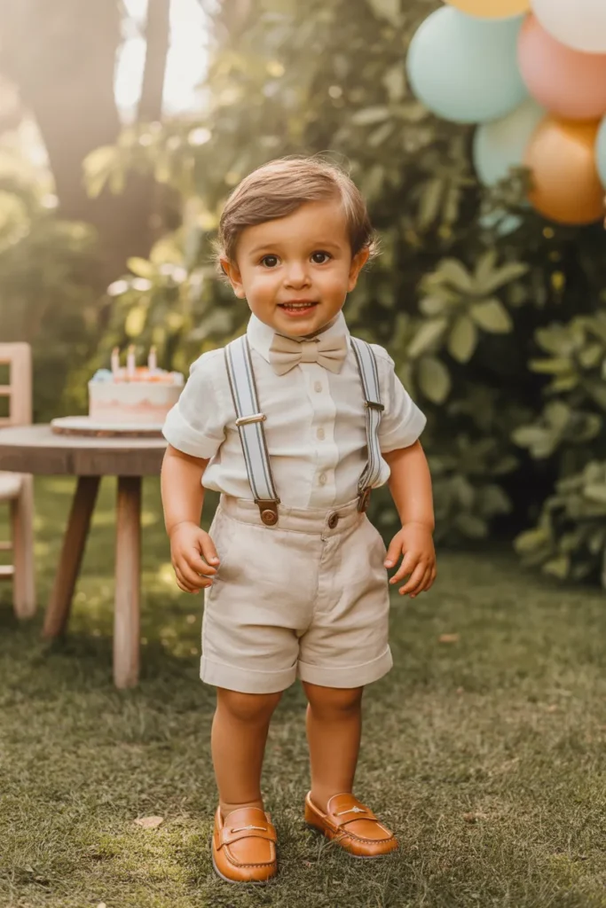 Classic Linen Suspenders Set