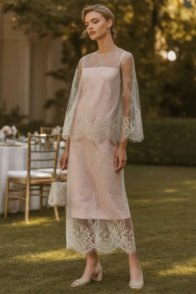 Elegant Lace Overlay Shift