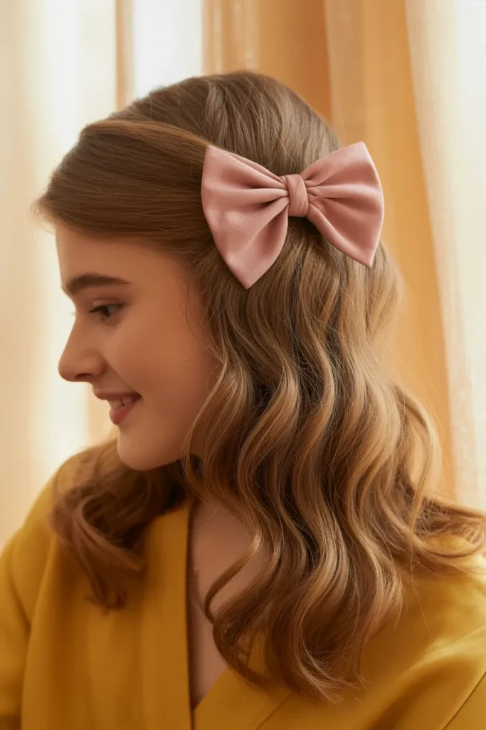 Half-Up Ribbon Bow Style