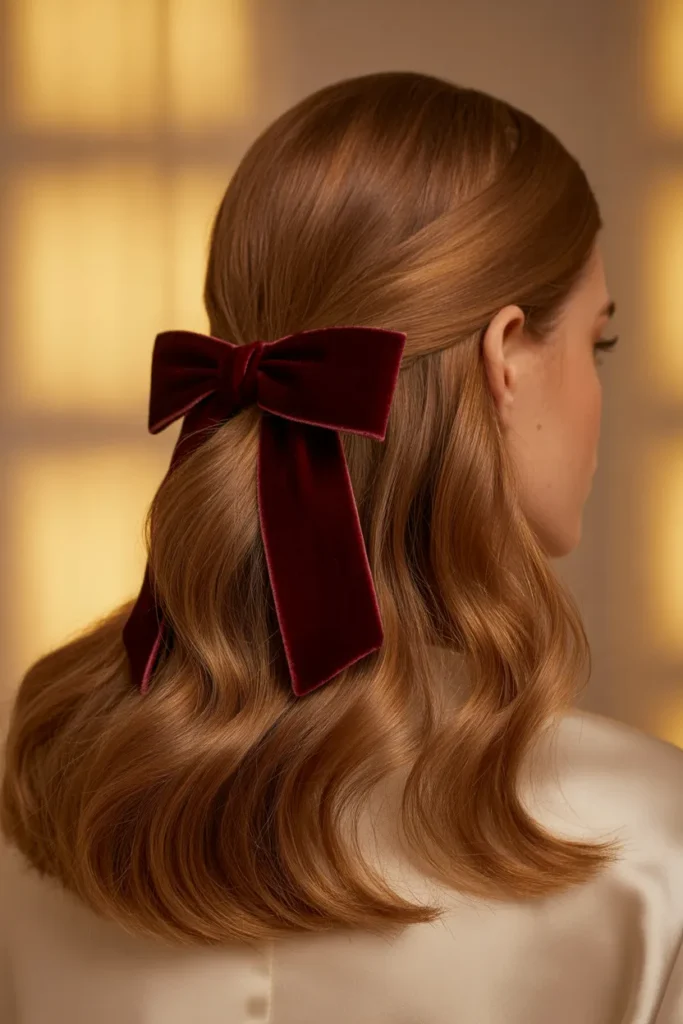 Half Up Velvet Ribbon