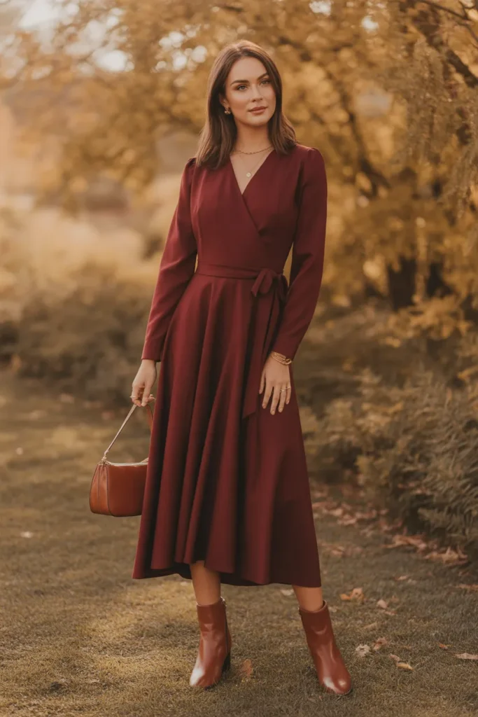 Long Sleeve Wrap Dress