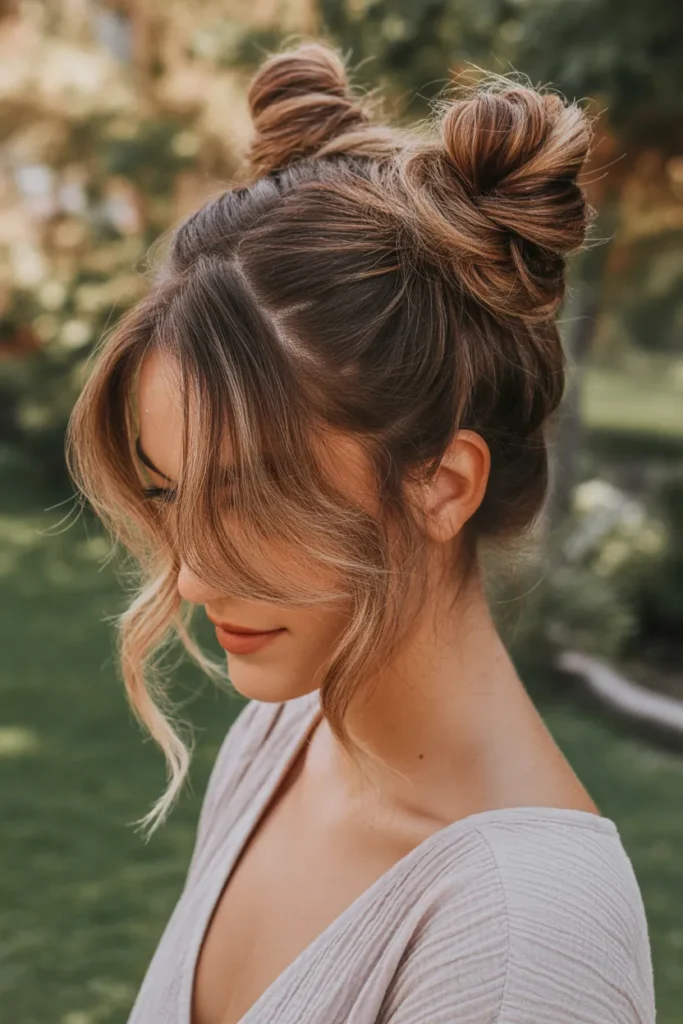 Loose Textured Space Buns