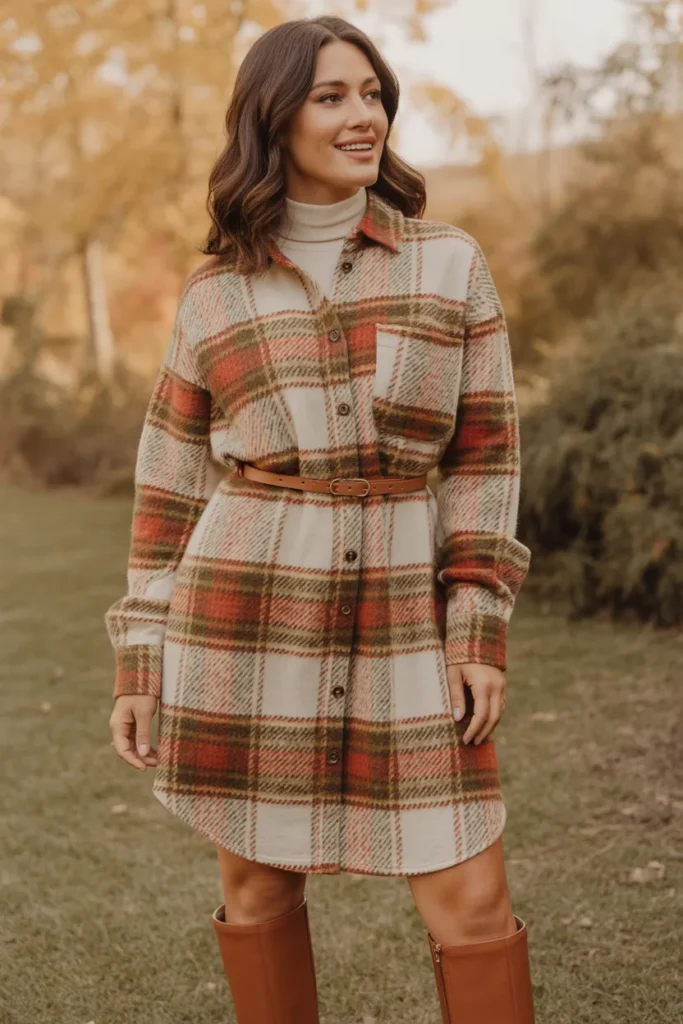 Plaid Shirt Dress
