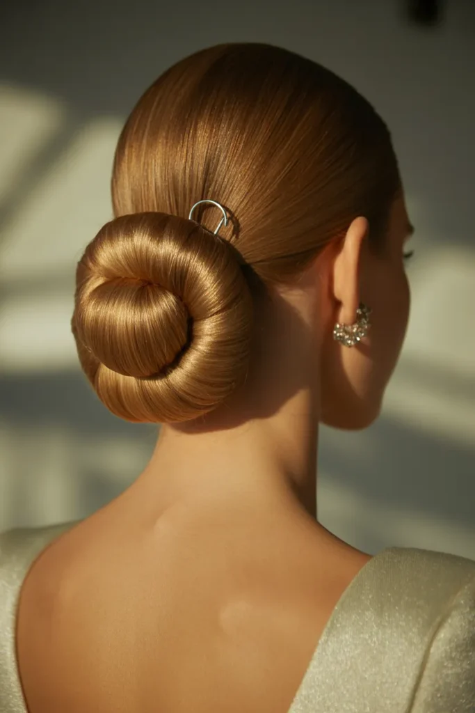Sleek Low Braided Bun
