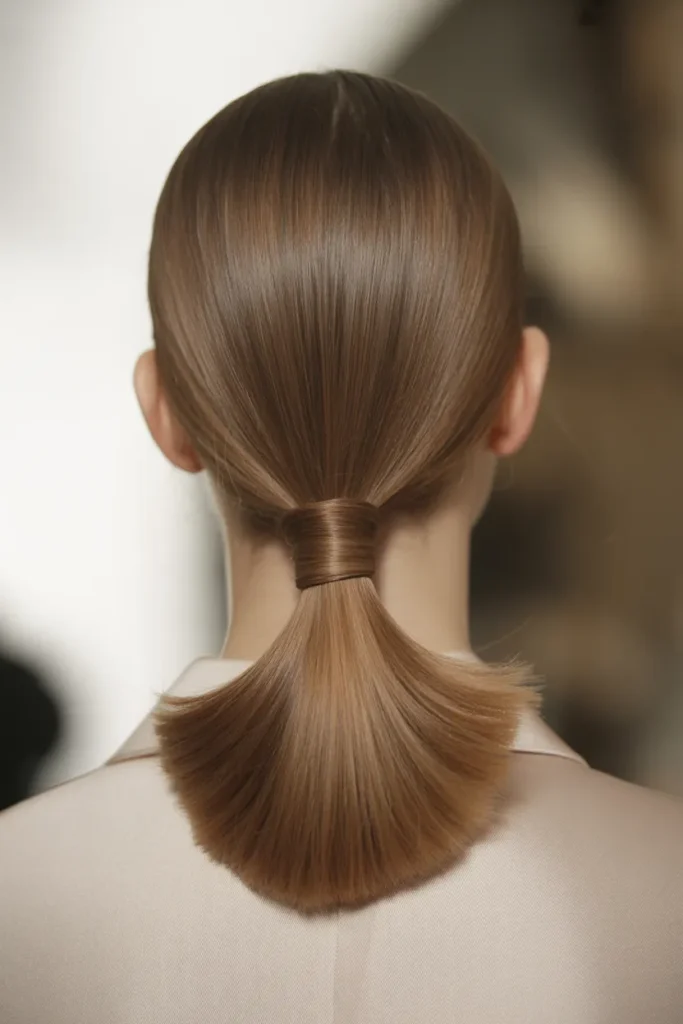 Sleek Middle Part Ponytail