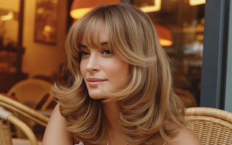 Soft Layered Curtain Bangs
