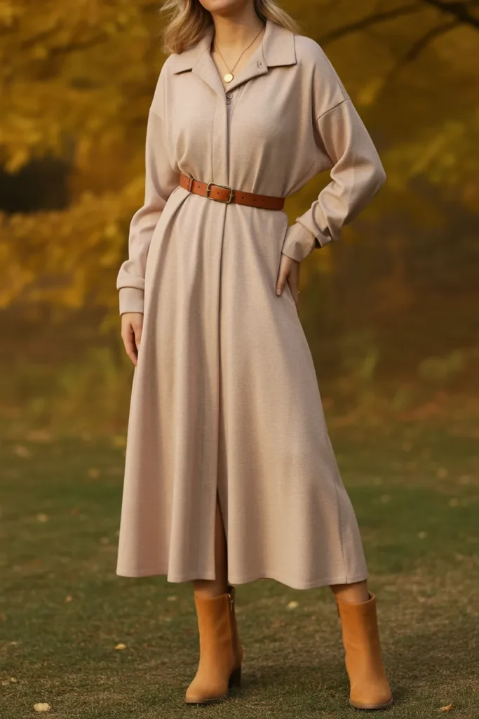 Sweater Shirt Dress