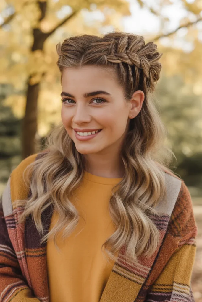 Textured Half-Up Dutch Braids