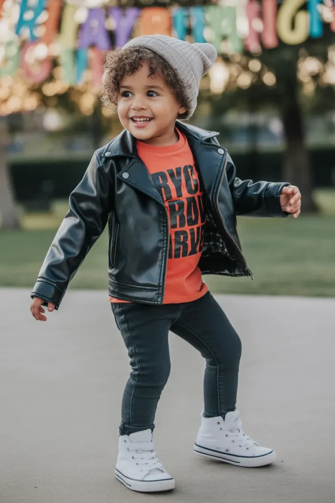 Trendy Leather Jacket Outfit