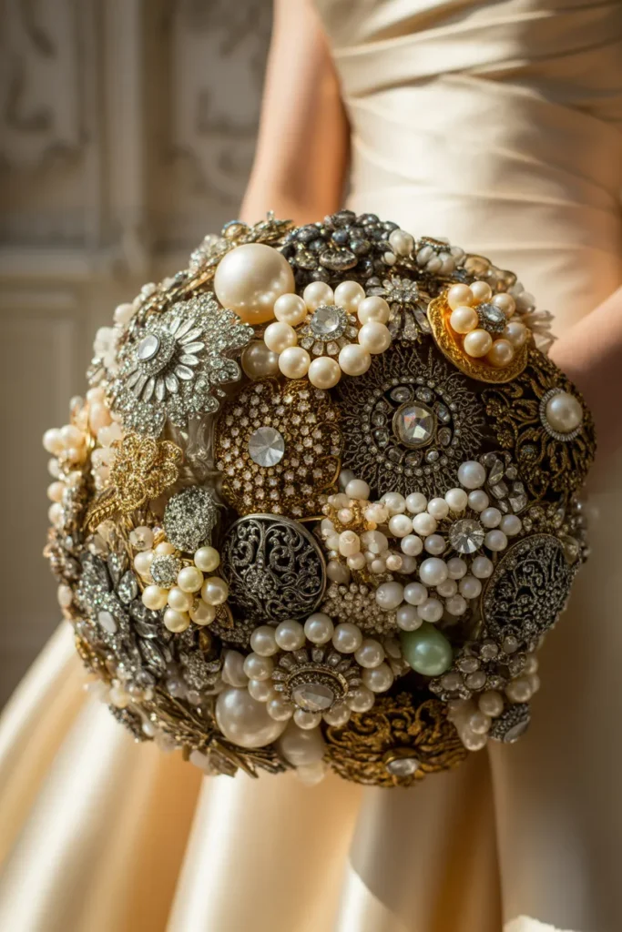 Upcycled Brooch Bouquet