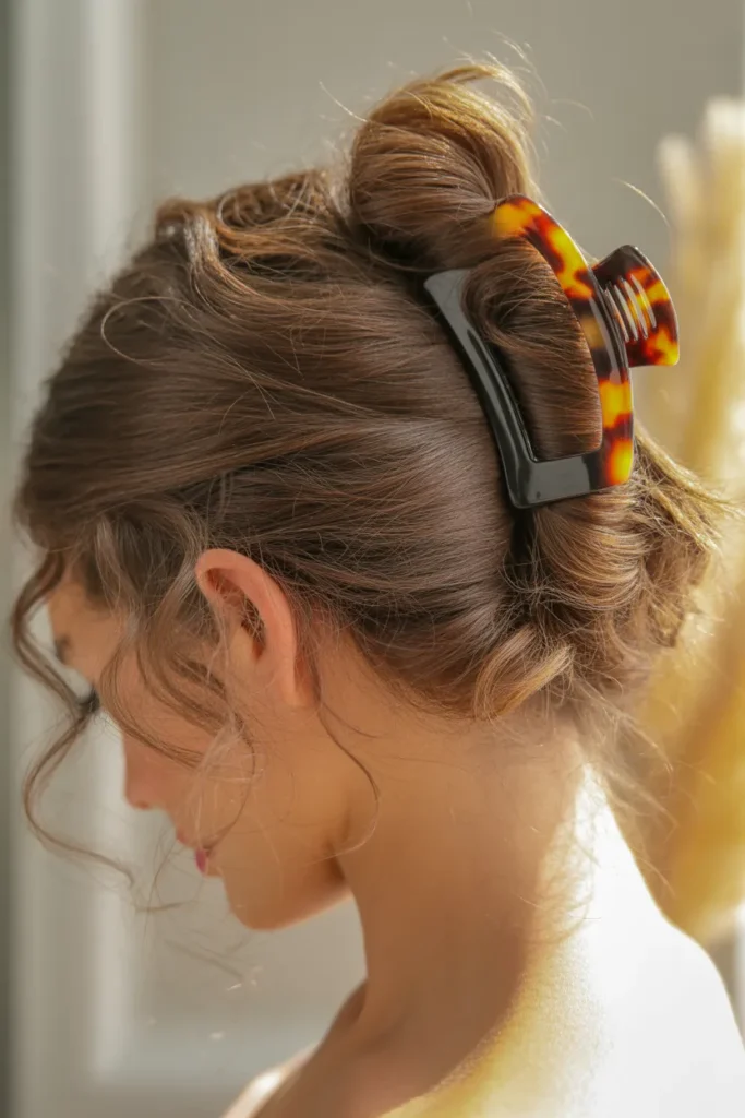 Voluminous Claw Clip Updo